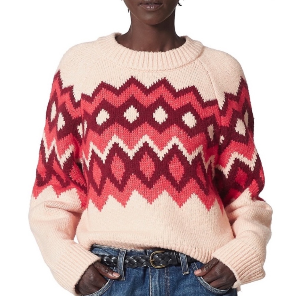 JOIE Nataly wool blend fair isle sweater size small